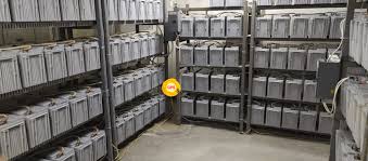 Large battery bank for UPS system